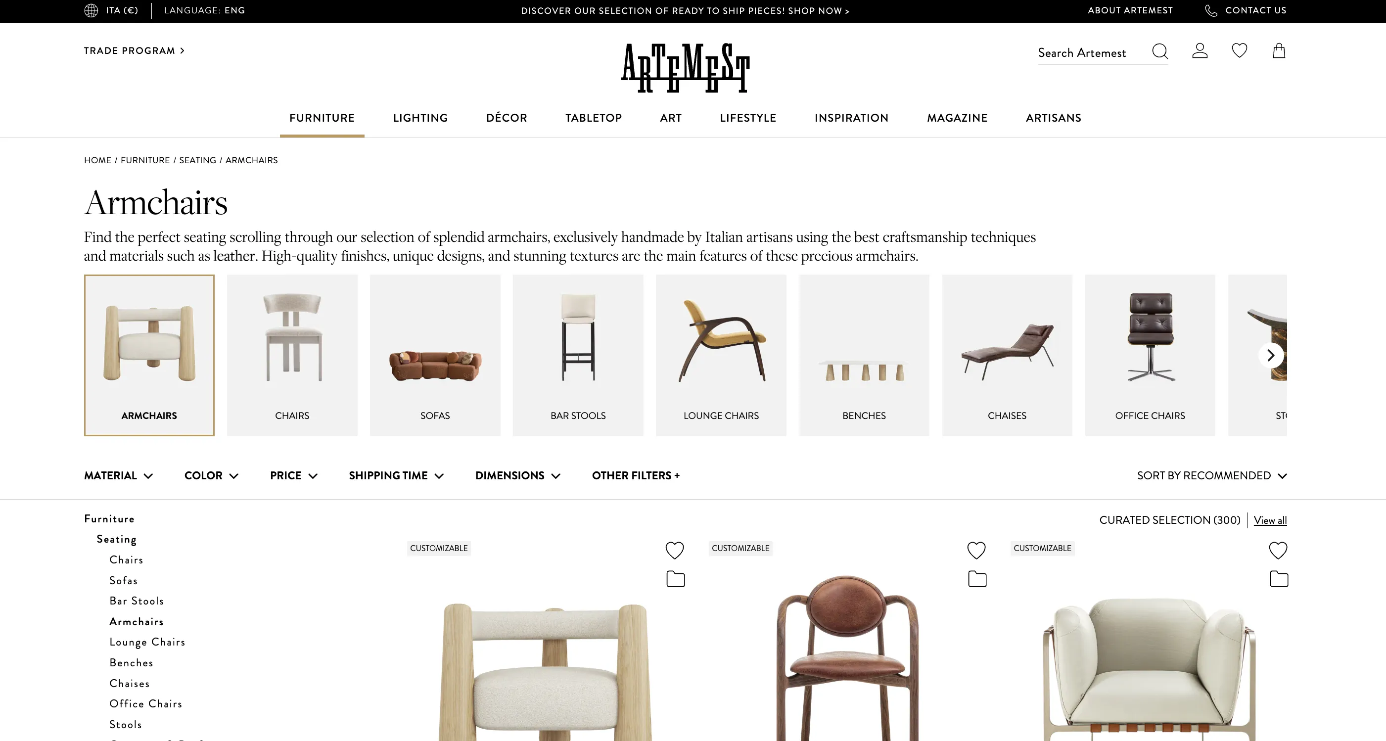 Artemest E-commerce